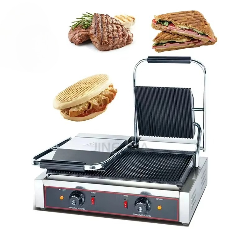 Commercial Panini Press Sandwich Grill - Elektryczny przenośny grill do panini ze