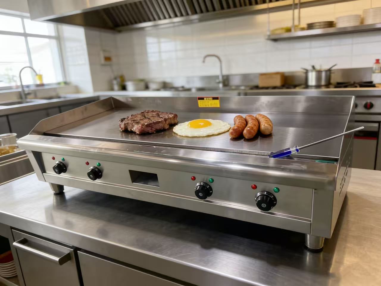 Commercial Electric Griddle Flat Top - Regulowana temperatura, komercyjny grill elektryczny z