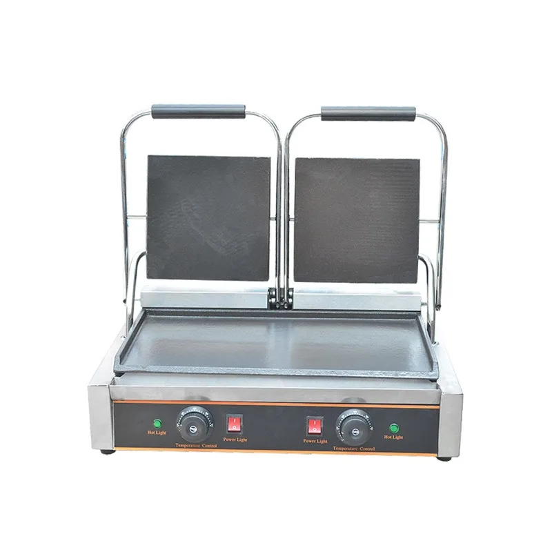 Commercial Panini Press Sandwich Grill - Dwugłowicowa płyta grillowa Quanping, komercyjna elektryczna