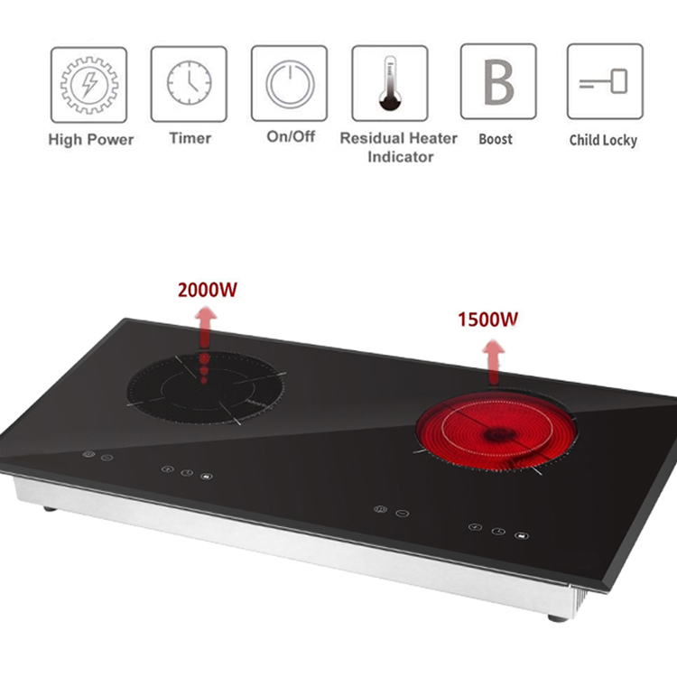 Double Induction Cooktop 220V - Podwójne palniki z funkcją wzmacnianego palenia,