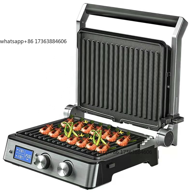 Commercial Panini Press Sandwich Grill - Elektryczna, bezdymna płyta do grillowania panini,