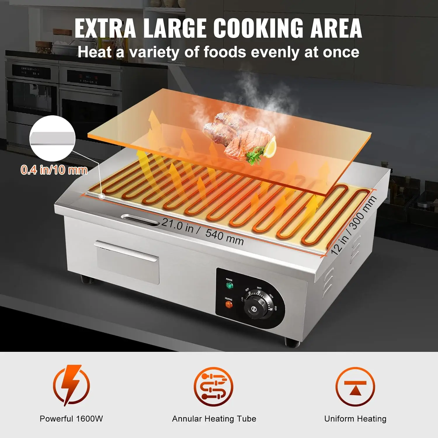 Nordic Commercial 22-calowa pa – Commercial Electric Griddle Flat Top recenzja i cena