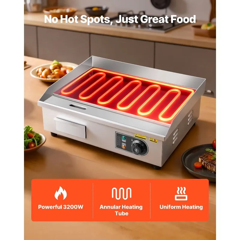 【Premium】Elektryczna płyta gri – Commercial Electric Griddle Flat Top recenzja i cena